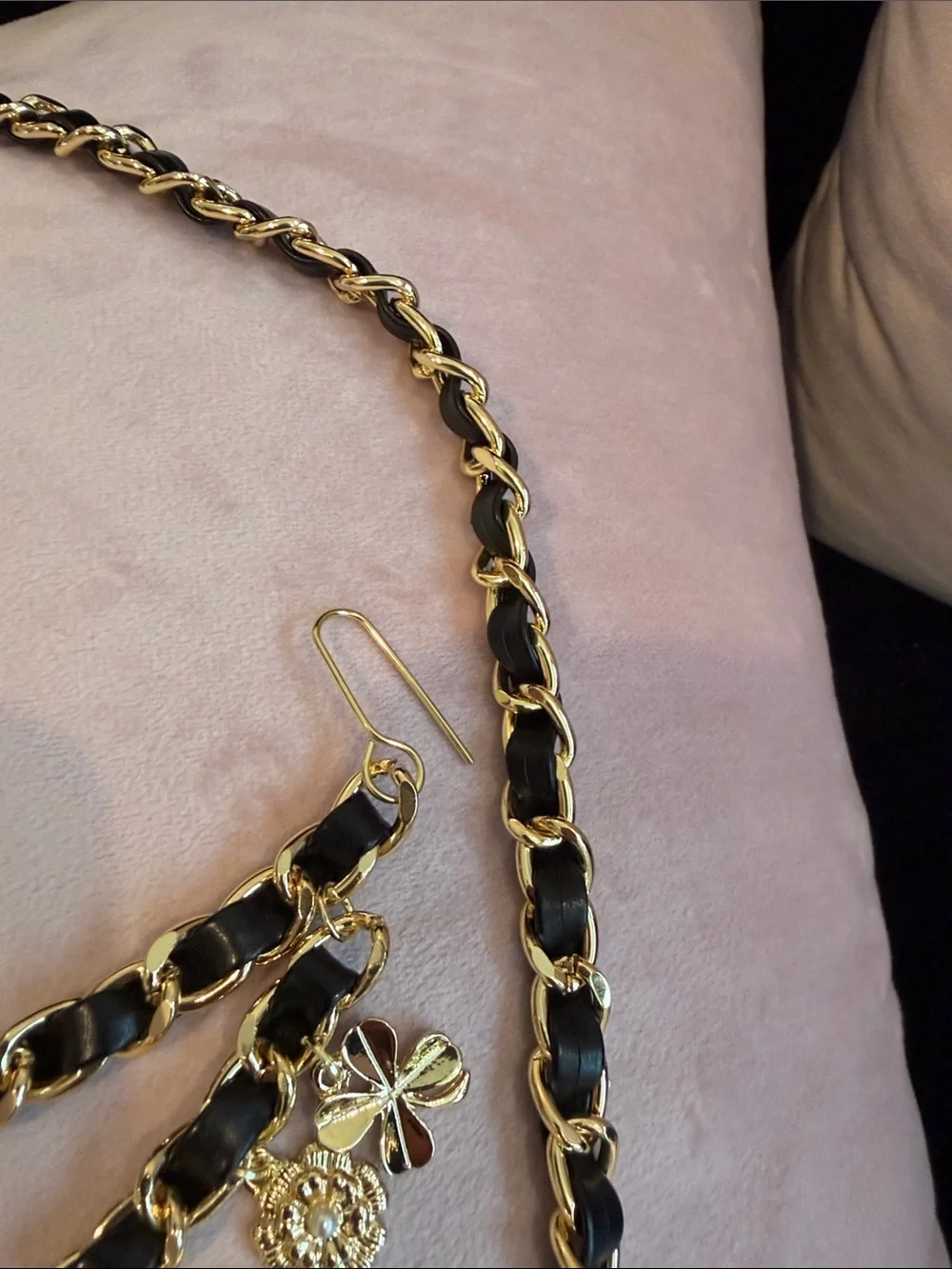 CHANEL Black and Gold Charm Chain Belt - Picture 9 of 15